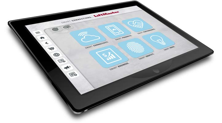 Liftmaster-App auf Tablet